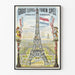 Vintage poster of the game Big Eiffel Tower dedicated to Dutch youth