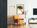 Poster artistico occhio e freccia rossa decorativa