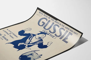 Poster vintage canzone militare Gussie Guthie 1918