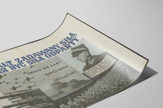 Poster di Propaganda Militare Polacca - Forza e Resistenza — vista dell’opera