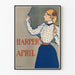 Vintage-Poster Harper's April - Illustration einer Frau mit Retro-Eleganz