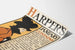 Vintage Harper's Poster January - Fashion & Literature Illustration