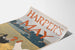 Vintage-Poster Harper's May mit Hähnen vor ländlichem Hintergrund