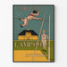 Vintage Harvard Lampoon poster with pole vault athlete