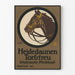 Vintage-Werbeplakat Pferdekopf