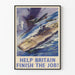 Vintage-Poster der britischen Marinefliegerei – Helfen Sie Großbritannien, die Aufgabe zu beenden