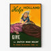 Vintage Help Holland poster for Dutch war relief