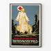 Vintage-Poster Rotes Kreuz mit christusähnlicher Figur