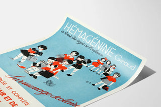 Vintage-Poster Hémagéine Giraud - Schulische Kinderwanddekoration