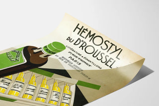 Vintage-Poster Hémostyl des Dr. Roussel – Medizinische Wanddekoration