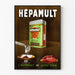 Vintage HépaMult advertising poster extracted from liver
