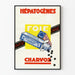 Vintage poster Hepatogens Charvoz for health wall decoration