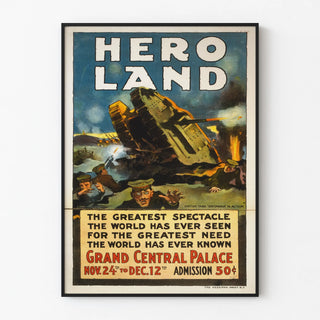Vintage-Poster Hero Land - Historisches Kriegsspektakel