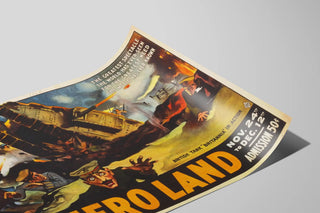 Vintage-Poster Hero Land Militär- und Kriegdekoration — Ansicht des Kunstwerks