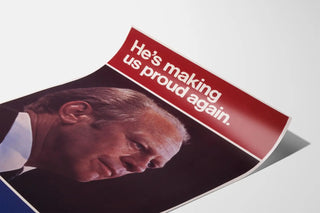 Vintage-Poster Porträt eines Führers mit inspirierendem Slogan