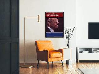 Vintage-Poster Porträt eines Führers mit inspirierendem Slogan