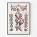 Vintage-Poster Harlekin und Zahlenspiel