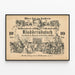 Vintage satirical humor poster Kladdderadatsch 1856 — framed artwork on a wall