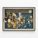 Vintage-Poster Hitch Your Wagon to a Star - Retro-Wanddekoration — gerahmtes Bild an der Wand