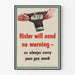 Vintage-Poster Schutzmaske Gasmaske