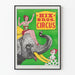 Poster Circo Hix Bros con Elefante, Clown e Artista
