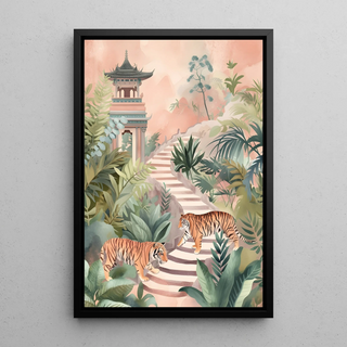 Affiche Tigres et Temple