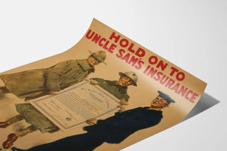 Vintage-Poster Militärische Wanddekoration Onkel Sam Versicherung