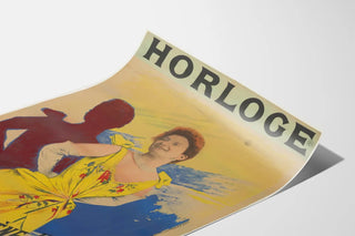 Vintage-Poster Uhr Irène Henry für elegante Wanddekoration