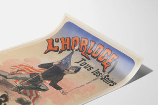 Vintage-Poster Dekorative Uhr Le Major Burk