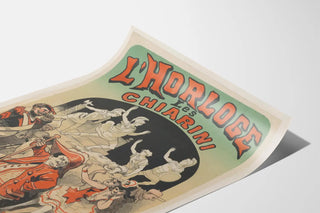 Vintage-Poster L'Horloge Les Chiarini für künstlerische Wanddekoration