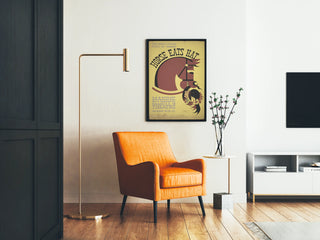 Vintage-Horse-Eats-Hat-Poster - Wanddekoration Theater