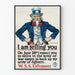 Manifesto di reclutamento militare vintage Uncle Sam