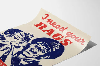 Vintage-Militärposter „I Need Your Rags“ für Wanddekoration
