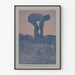 Poster artistico vintage 'I Wonder If The Ground Has Anything To Say' in blu monocromatico