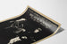 Vintage black and white cigarette advertising poster