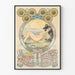 Jugendstil-Poster Il Mattino mit Sonnenblumen und weiblicher Figur