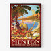Menton | Stampa d'arte Poster vecchio — quadro incorniciato alla parete