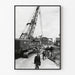 Dismantling of Cherbourg's turning bridge - Normandy landings — framed artwork on a wall