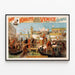 Vintage poster of the historic spectacle Venice Olympia — framed artwork on a wall