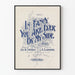 Poster vintage con lettere floreali « In Fancy You Are Ever By My Side »