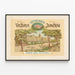 Poster vintage Hôtel Victoria et Hôtel Jungfrau Interlaken — quadro incorniciato alla parete