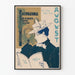 Vintage-Poster aus dem internationalen Magazin, illustriert von einer eleganten Leserin