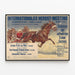 Vintage Poster of Harness Racing in Vienna - International Autumn Meeting — framed artwork on a wall
