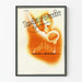 Vintage Kunstposter Iodarsenic mit musikalischer Ästhetik