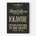 Vintage-Poster Iolanthe - Klassische Theater-Wanddekoration