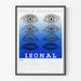 Poster Art Déco Nuits Blanches Isonal Blu e Nero