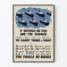 Vintage-Poster für Aktivisten, Schiffe und Bauern