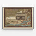 Vintage-Poster J. Delaye Schmuckuhren in Grenoble — gerahmtes Bild an der Wand