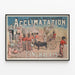 Poster vintage Giardino zoologico di acclimatazione cingalese — quadro incorniciato alla parete