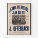 Poster vintage operetta Jeanne che piange e Jean che ride di J. Offenbach